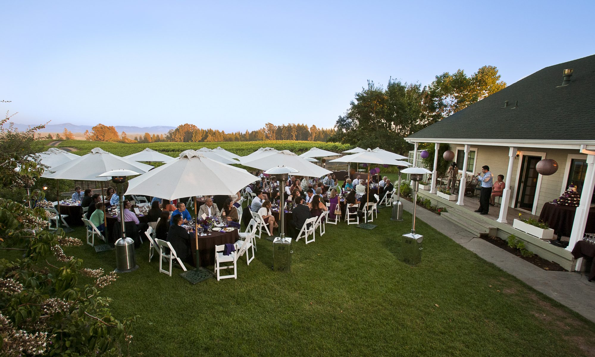 Vine Hill House outdoor wedding reception